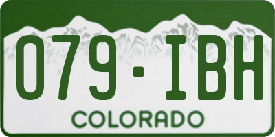 CO license plate 079IBH