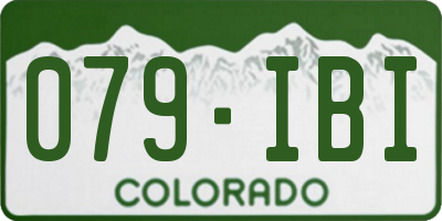 CO license plate 079IBI