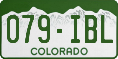 CO license plate 079IBL