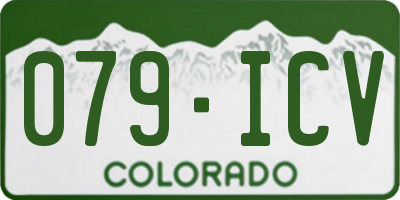 CO license plate 079ICV
