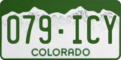 CO license plate 079ICY