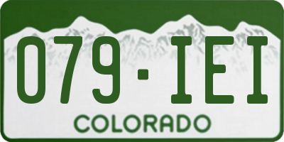 CO license plate 079IEI