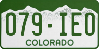 CO license plate 079IEO