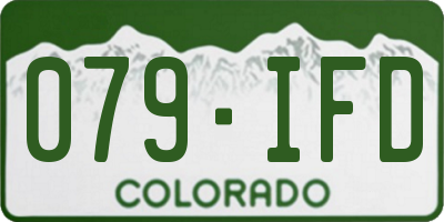 CO license plate 079IFD