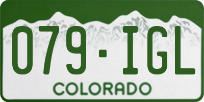 CO license plate 079IGL