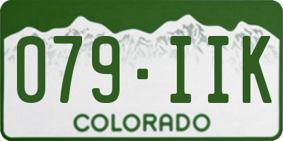 CO license plate 079IIK