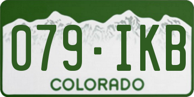 CO license plate 079IKB