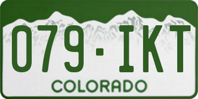 CO license plate 079IKT