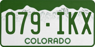 CO license plate 079IKX