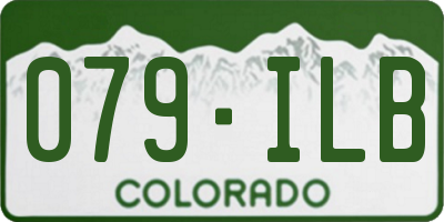CO license plate 079ILB