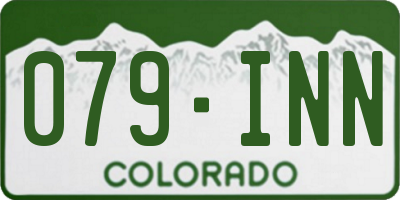 CO license plate 079INN