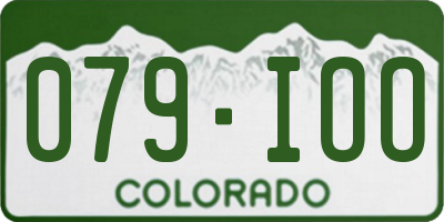 CO license plate 079IOO