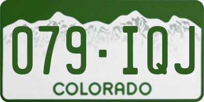 CO license plate 079IQJ