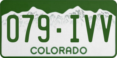 CO license plate 079IVV