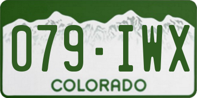 CO license plate 079IWX