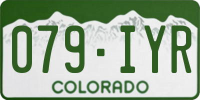 CO license plate 079IYR