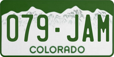 CO license plate 079JAM