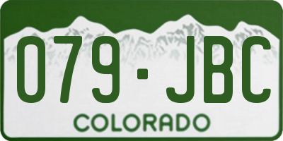 CO license plate 079JBC