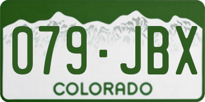 CO license plate 079JBX