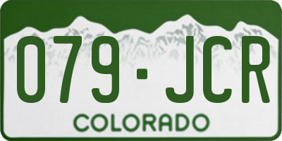 CO license plate 079JCR