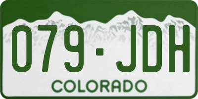 CO license plate 079JDH