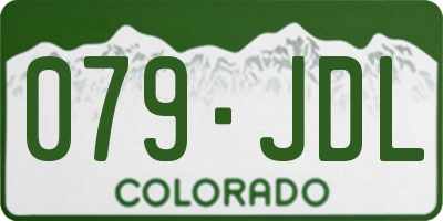 CO license plate 079JDL