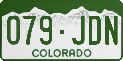 CO license plate 079JDN