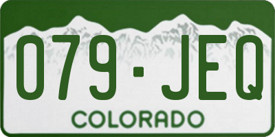 CO license plate 079JEQ