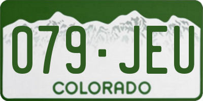 CO license plate 079JEU