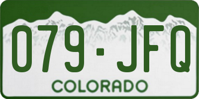 CO license plate 079JFQ