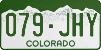 CO license plate 079JHY