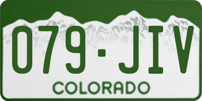 CO license plate 079JIV