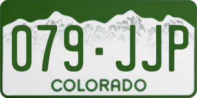 CO license plate 079JJP
