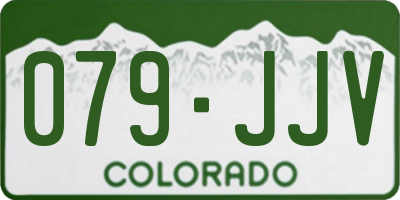 CO license plate 079JJV