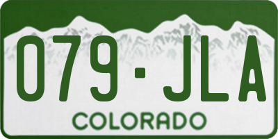 CO license plate 079JLA