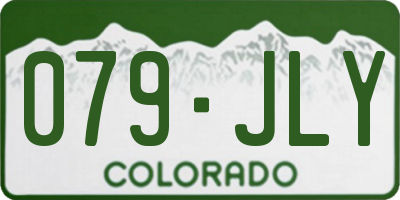 CO license plate 079JLY