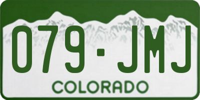 CO license plate 079JMJ