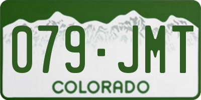 CO license plate 079JMT