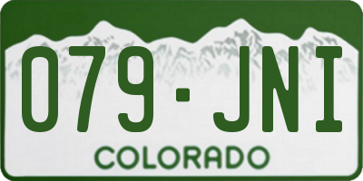 CO license plate 079JNI
