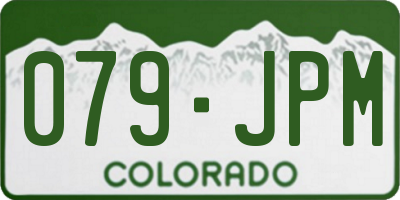 CO license plate 079JPM