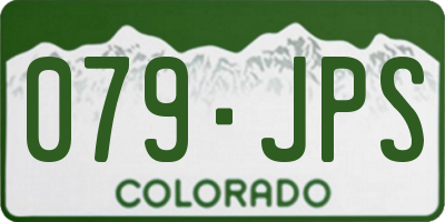 CO license plate 079JPS