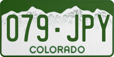 CO license plate 079JPY