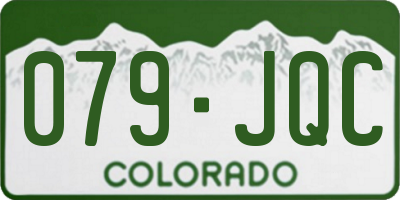 CO license plate 079JQC