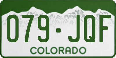 CO license plate 079JQF