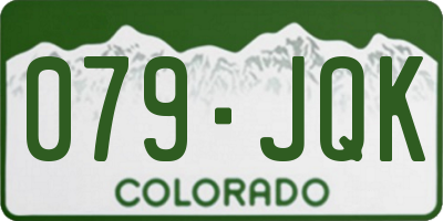 CO license plate 079JQK
