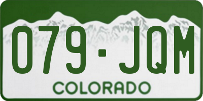CO license plate 079JQM
