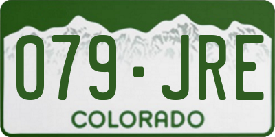CO license plate 079JRE