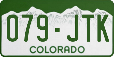 CO license plate 079JTK
