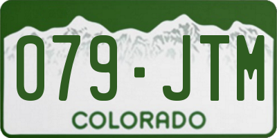 CO license plate 079JTM