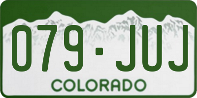 CO license plate 079JUJ